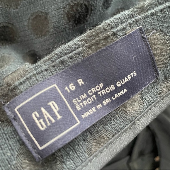 GAP Slim Crop Polka Dot Trouser Cropped Pant Plus Size 16R - Picture 8 of 9